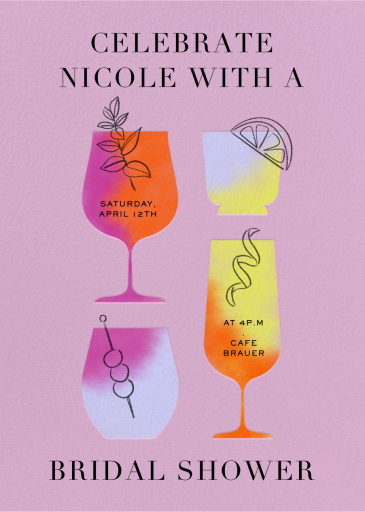 Dazzling Drinks - Bridal Shower Invitation by Paperless Post