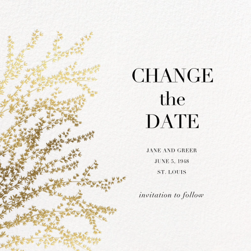 Forsythia Branch - Change the Date Card by Paperless Post