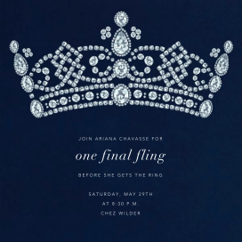 Tiara - Bachelorette Party Invitation by Paperless Post