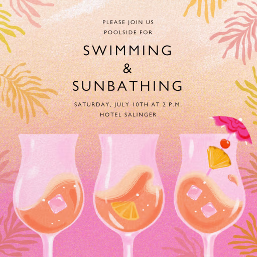 Rose Colored Glasses - Pool Party Invitation by Paperless Post