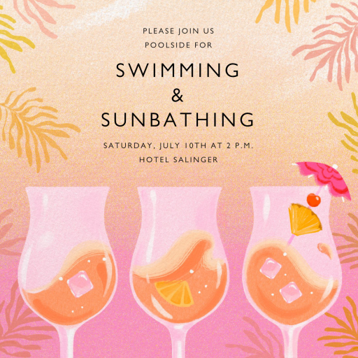Rose Colored Glasses - Pool Party Invitation by Paperless Post