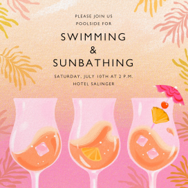 Rose Colored Glasses - Pool Party Invitation by Paperless Post