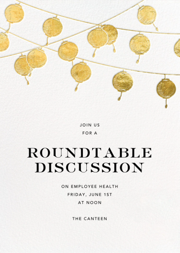 Golden String Lanterns - Networking Event Invitation by Paperless Post