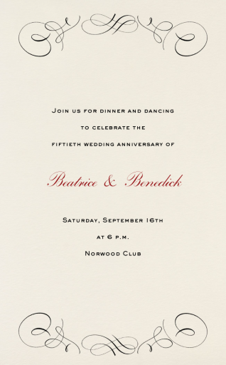 Flourish 2 - Celebration Invitation by Bernard Maisner