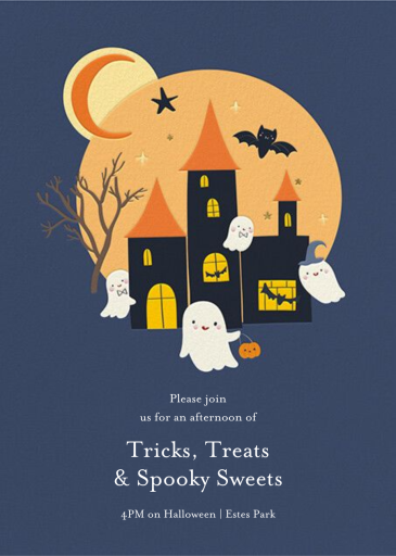 Spooky Home - Halloween Invitation by Little Cube