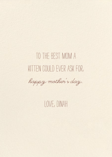 Cat Cuddle (Becca Stadtlander) by Red Cap Cards - Back