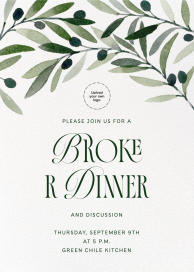 Olive Arch - Business Dinner Invitation by Paperless Post
