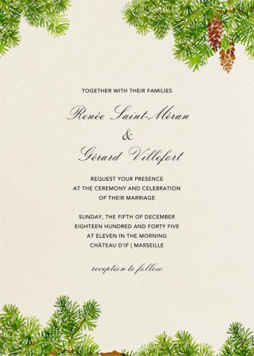 Monadnock - Wedding Invitation by Felix Doolittle