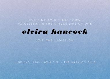 Gradient Full Horizontal - Bachelorette Party Invitation by Paperless Post