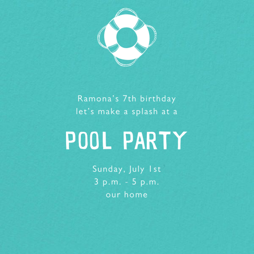 Lagoon (Square) by Paperless Post