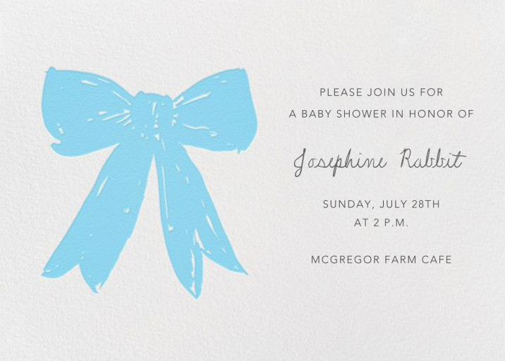 Big Bow - Linda and Harriett - Baby Shower Invitation by Linda and Harriett