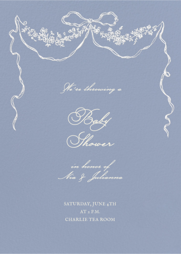 Ribbon Garland - Baby Shower Invitation by Emilia Wickstead