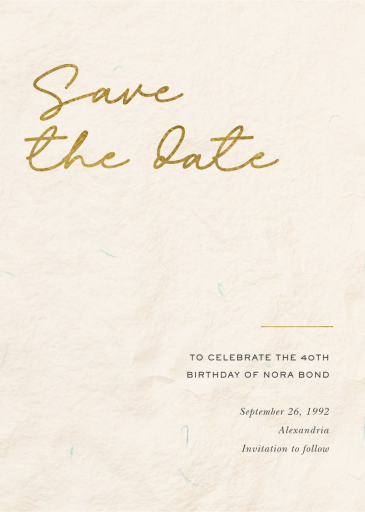 Every Fiber - Save the Date by Paperless Post