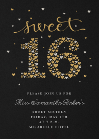 Sweet 16 Stars & Hearts - Sweet 16 Invitation by Paperless Post