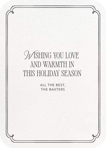Photo Border Holiday Card - Back
