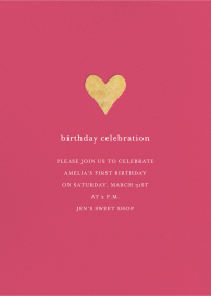 Foil Heart - Birthday Invitation by Sugar Paper