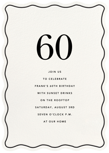 Wavy Frame - Birthday Invitation by Sugar Paper