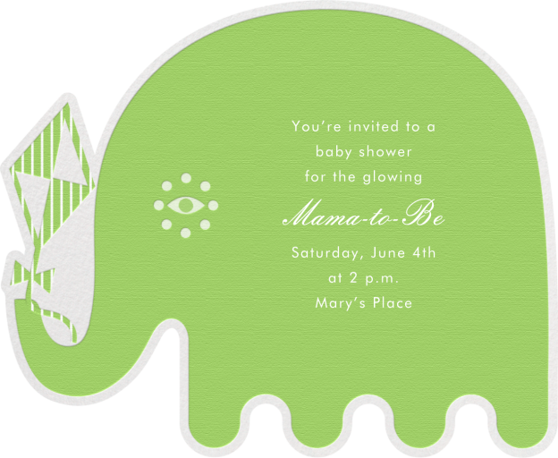 Circus Elephants - Baby Shower Invitation by Jonathan Adler