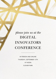 Channels (Tall) - Conference Invitation by Kelly Wearstler