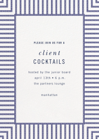 Seersucker Stripe - Invitación para cena y copas de Kate Spade New York