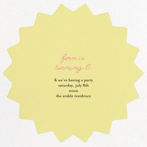 Smiley Sun by Meri Meri - Back