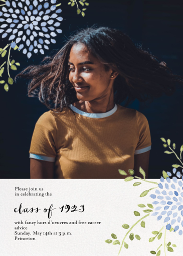 Dahlias Photo (Tall) - Celebration Invitation by Paperless Post