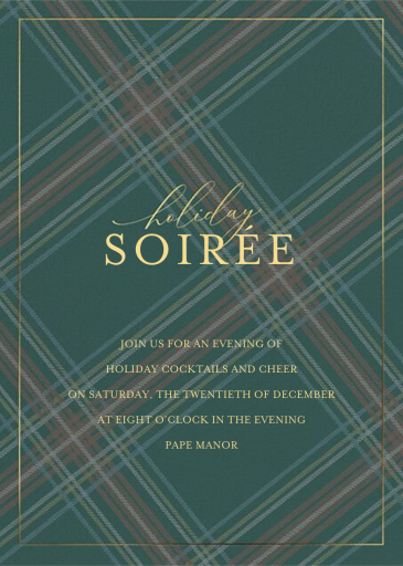 Tartan Soirée - Holiday Party Invitation by Sugar Paper