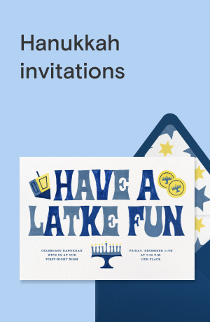 Hanukkah invitations