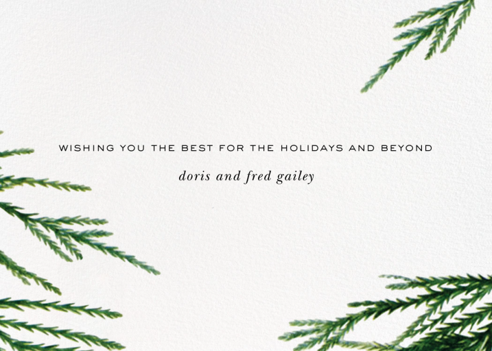 Confetti Branches (Greeting) - New Year's Card by kate spade new york - Back