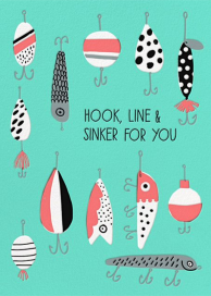 Hook, Line, and Sinker - Valentine's Day Card by Hello!Lucky