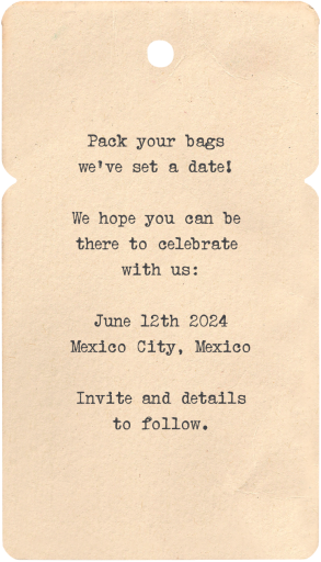 Tag Along - I Do - Invitation by Annie Atkins - Back