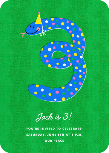 Party Snake - Invitation by Hello!Lucky