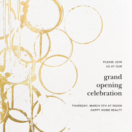 Metallic Circles Watermark - Launch Party Invitation by Kelly Wearstler