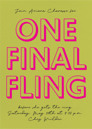 One More Time - Invitation by Paperless Post