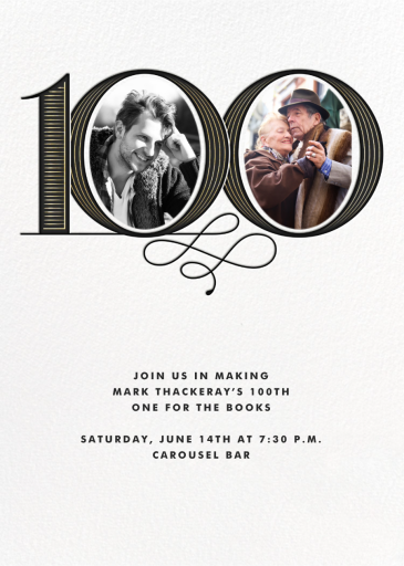 Pinstripe Numerals - Birthday Invitation by Paperless Post