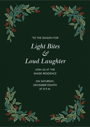 Evergreen Willowberry - Holiday Party Invitation by Rifle Paper Co.