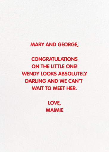 Loose Posies - Congratulations Card by Hartland Cards - Back