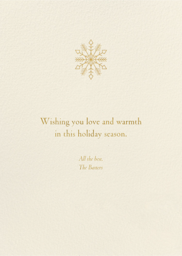 Filigree Tree - Christmas Card by Paperless Post - Back