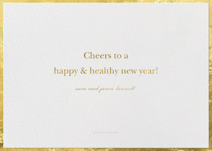 Peace and Love - New Year's Card by Jonathan Adler - Back
