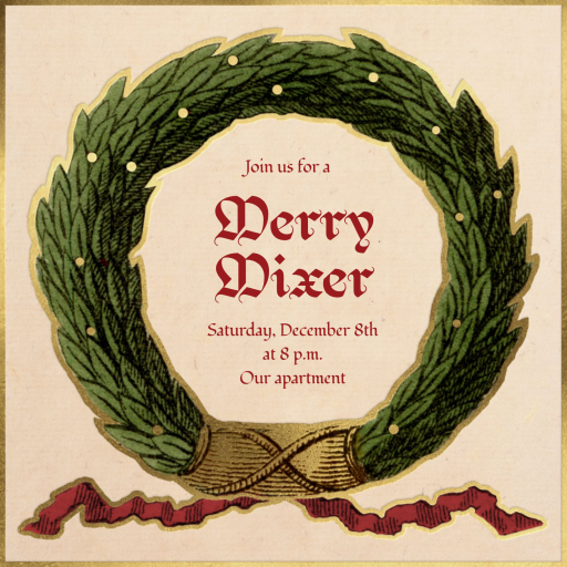 Vintage Wreath - Invitation by John Derian