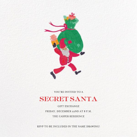 Santa Says Hello (Square) - Christmas Party Invitation by Mr. Boddington's Studio