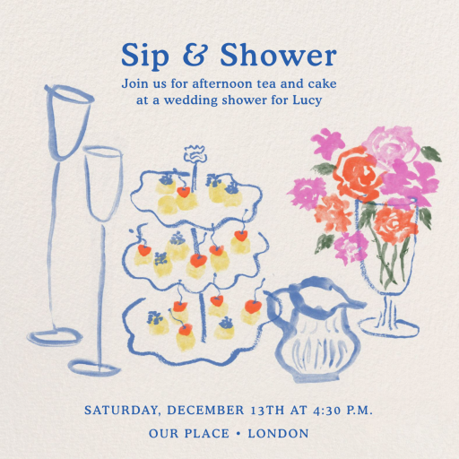 Bubbles and Treats - Invitation by Phthalo Ruth