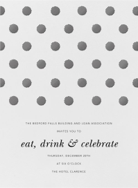 Polka Dot - Dining & Drinks Invitation by Oscar de la Renta