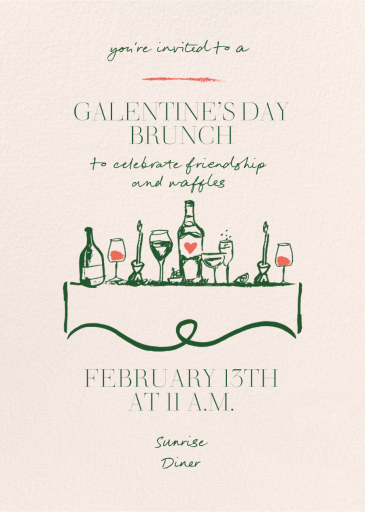 Take a Sip - Valentine's Day Invitation by Pulp Templates Co.