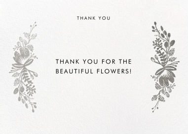 Floral Silhouette (Stationery) - Thank You Card by Rifle Paper Co.