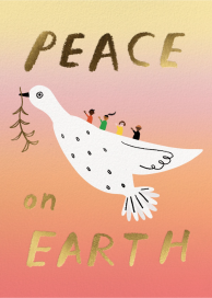 Peace Plane - Holiday Card by Carolyn Suzuki Studio