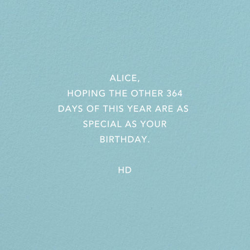 You Day - Greeting Card by Ashley G - Back