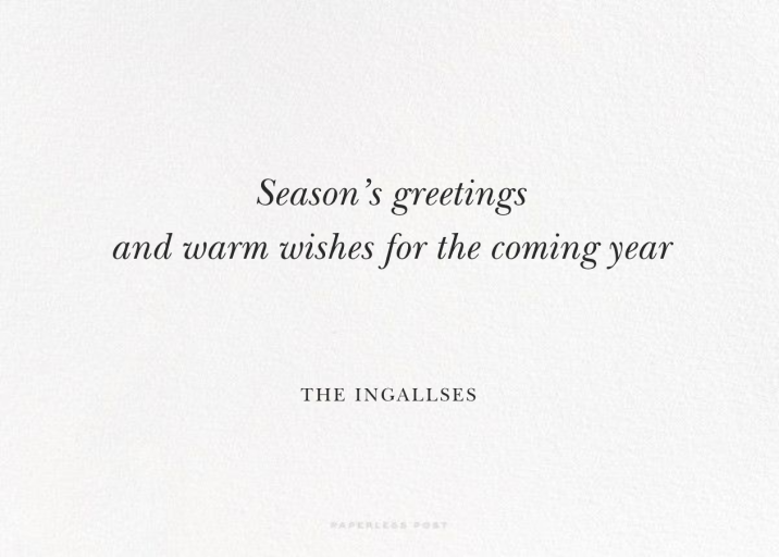 English Robin (Greeting) - Holiday Card by Paperless Post - Back