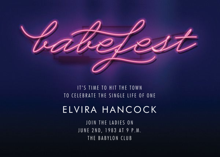 Babefest - '80s Theme Party Invitation by Cheree Berry Paper & Design