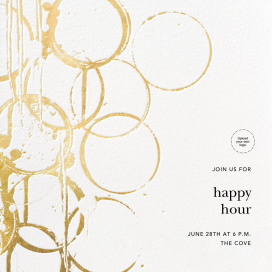 Metallic Circles Watermark - Business Event Invitation by Kelly Wearstler